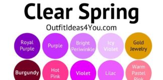 Fashion infographic : Bright Warm & Light Color Palette