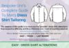 Fashion infographic : Dress Shirt Tailoring Guide To Look Your Best