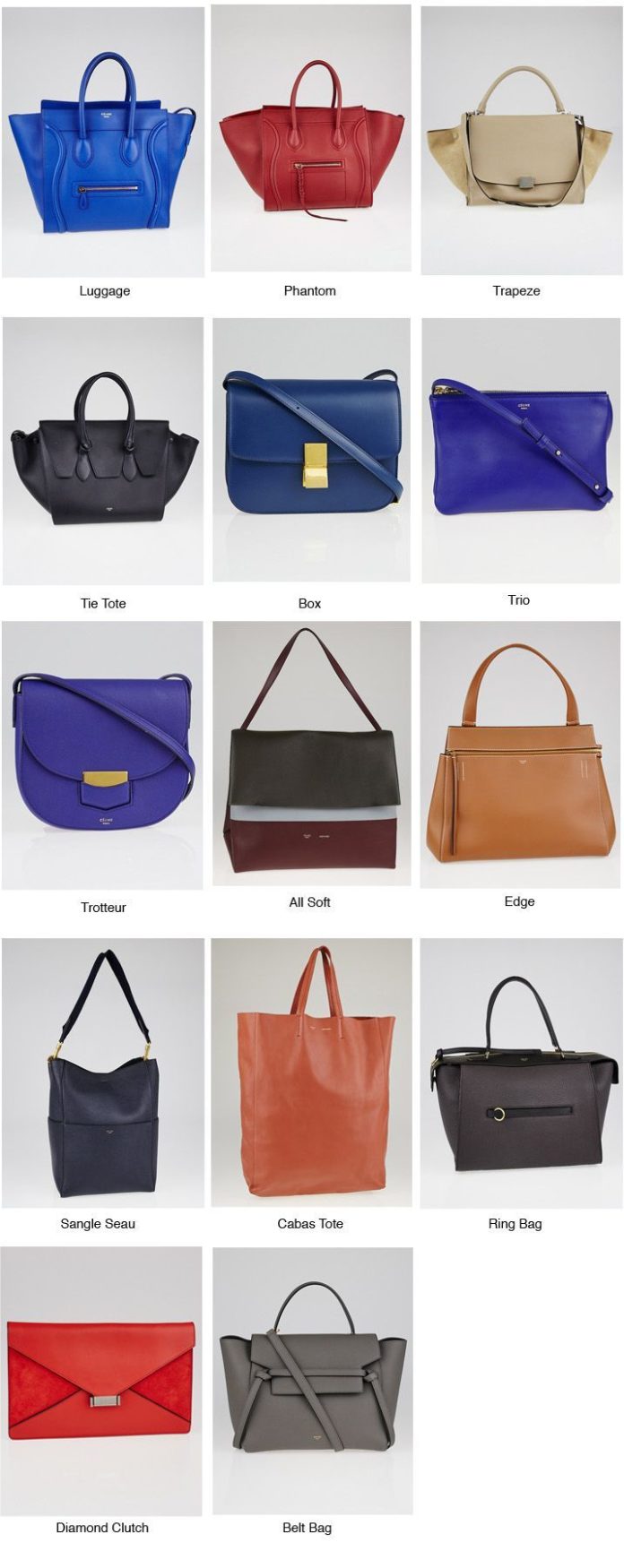 Fashion infographic : Fashion infographic : Celine Handbag Style Guide ...