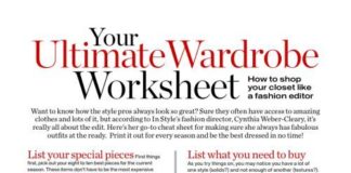 Fashion infographic : Fashion infographic : Your ultimate wardrobe worksheet (download PDF)