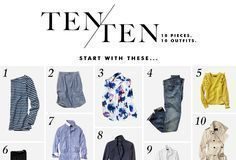 Fashion infographic : Fashion infographic : infographic : 10 wardrobe staples for spring styled 10 different ways. These timeless neutral