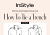 Fashion infographic : How to Tie a Trench Coat—Front and Back