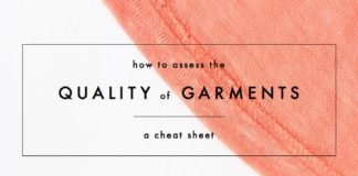 Fashion infographic : How to assess the quality of garments: a beginner’s guide {cheat sheet}