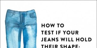Fashion infographic : How to test if your jeans will hold shape