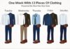 Fashion infographic : Interchangeable Wardrobe – 256 Outfits From 16 Pieces Of Clothing