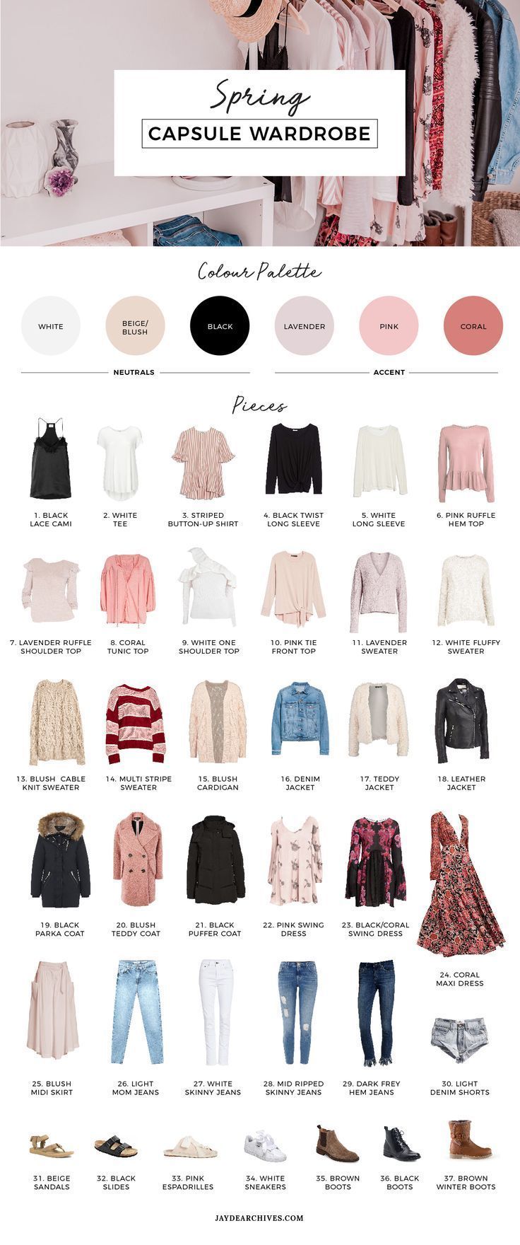Fashion infographic : My 18' Spring Capsule Wardrobe - InfographicNow ...
