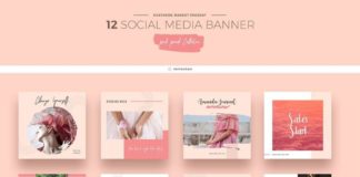 Fashion infographic : Pink Peach Social Media Designs by Evatheme on Creative Market ⚙Visitez la bou…