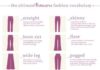 Fashion infographic : The ultimate trousers fashion vocabularys WoolSource: Enerie Fashion
