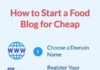 Food infographic – A Foolproof Guide on How to Start a Food Blog for Cheap