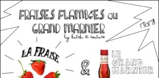 Food infographic – Fiche Recette °° Fraises Flambées au Grand Marnier