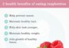 Food infographic – Five Health Benefits of Eating Raspberries