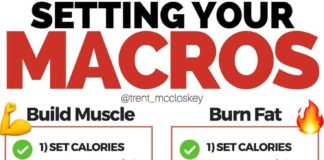 Food infographic – Here’s a quick guide for setting up your diet for both muscle building and fat…