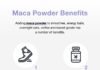 Food infographic – Maca powder benefits