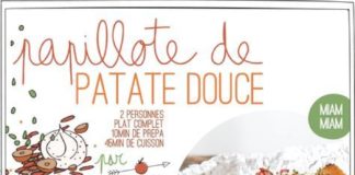 Food infographic – PAPILLOTE DE PATATE DOUCE