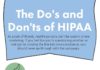 Food infographic – The Do’s and Don’ts of HIPAA #infographic