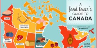 Food infographic – The great Canadian food map: – Canadian Living #infographic