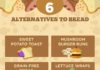 Food infographic – Try These 6 Alternatives To Bread – Infographic