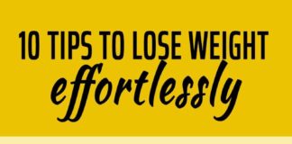 Health infographic : 10 Tips To Lose Weight Effortlessly