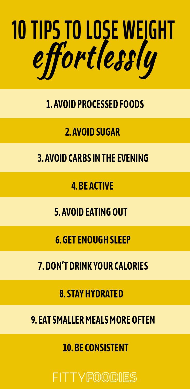 Health infographic : 9 Tips To Lose Weight Effortlessly