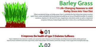 Health infographic : 11 Life-Changing Reasons to Add Barley Grass into Your Diet