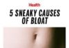 Health infographic : 5 Sneaky Causes of Bloat and How to Avoid Them