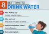 Health infographic : 8 Best Time to Drink Water