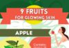 Health infographic : 9 Fruits For Glowing Skin (Infographic)