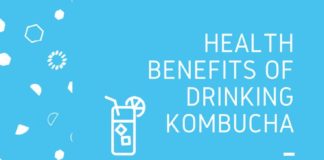 Health infographic : 9 Impressive Health Benefits Of Drinking Kombucha Tea