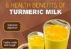 Health infographic : Benefits of turmeric milk