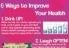 Health infographic : HEALTHY LIFESTYLE – 6 Ways to Improve Your Health. #Health #Infographic.