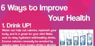 Health infographic : HEALTHY LIFESTYLE – 6 Ways to Improve Your Health. #Health #Infographic.