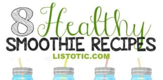 Health infographic : Healthy Smoothie Tips and Ideas (plus 8 healthy smoothie recipes for kids and ad…