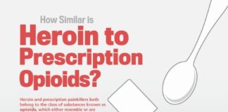 Health infographic : How Similar is Heroin to Prescription Opioids? #infographic