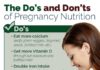 Health infographic : The Do’s and Don’ts of Pregnancy Nutrition