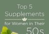 Health infographic : Top 5 Supplements for Women in Their 50s