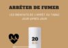 Health infographic : x jours sans tabac: les bienfaits de l’arrêt du tabac pour la peau, les cheveux et la santé