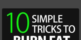 Healthcare infographic : 10 Simple Tricks To Burn Fat Naturally And Without Exercise