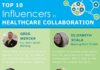 Healthcare infographic : Healthcare infographic : August Top Influencers in Healthcare Collaboration