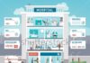 Healthcare infographic : Hospital and healthcare infographics with departments, patients and doctors work…