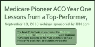 Healthcare infographic : The keys to success in year one of the #Medicare Pioneer ACO for #Monarch Health…