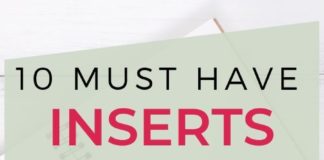 Management : 10 Awesome Inserts you need in your Planner