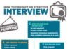 Management : Management : This infographic is made to show how to conduct an effective interview. There ar…