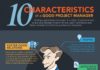 Management : Top 10 Characteristics Of The Ideal Project Manager Infographic