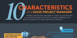 Management : Top 10 Characteristics Of The Ideal Project Manager Infographic
