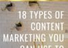 Marketing strategies : 18 Types of Content Marketing You Can Use To Grow Your Business
