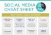 Marketing strategies : Social Media Cheat Sheet + Content Calendar for Biz Owners and Bloggers