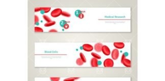 Medical infographic : Blood Banners Horizontal. Medical Infographic. $6.00