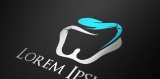 Medical infographic : Clean Dental Dentist Logo Symbol. Medical Infographic