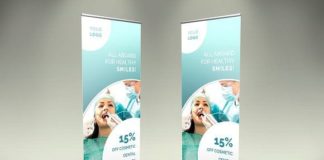 Medical infographic : Dental Roll Up Banner – v029. Medical Infographic
