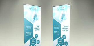 Medical infographic : Family Medicine Roll Up Banner v030. Medical Infographic